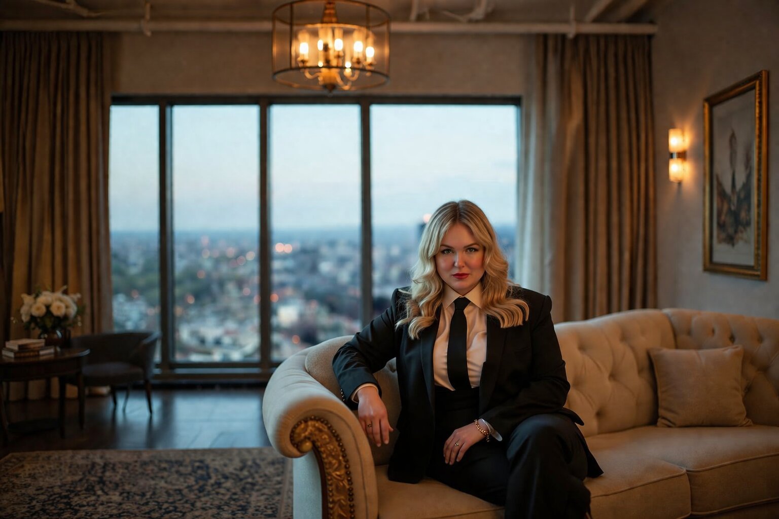 Nicole Cathcart, operator and founder of Awestruck Labs, photographed in a contemplative editorial portrait.